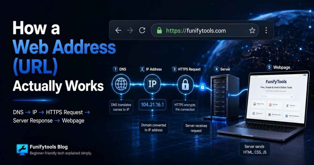 Thumbnail image for how a web address url actually works.