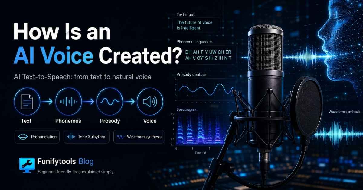 Thumbnail image for the how is an ai voice created.