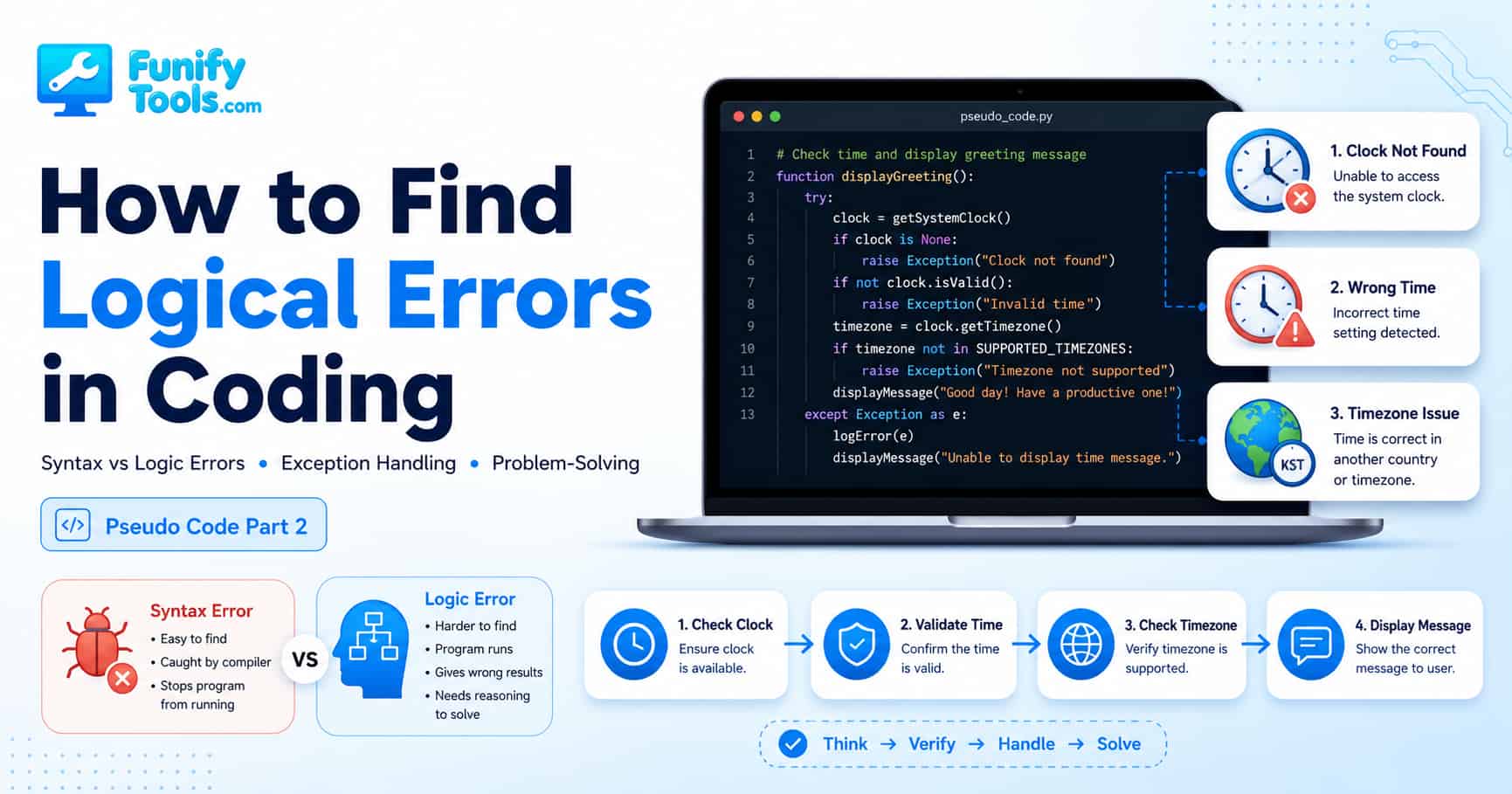 Thumbnail image for the how to find logical errors in coding.