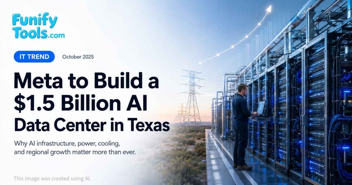 Thumbnail image for the meta to build a 15 billion ai data center in texas.