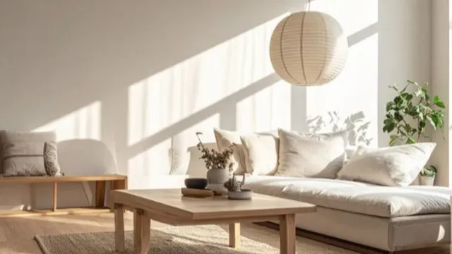 거실이 초점을 중심으로 배치되고 통로가 일정하게 유지된 예시