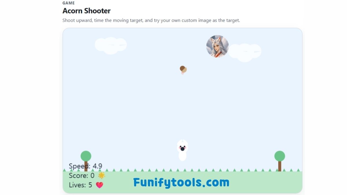 Cute Acorn Shooter game preview
