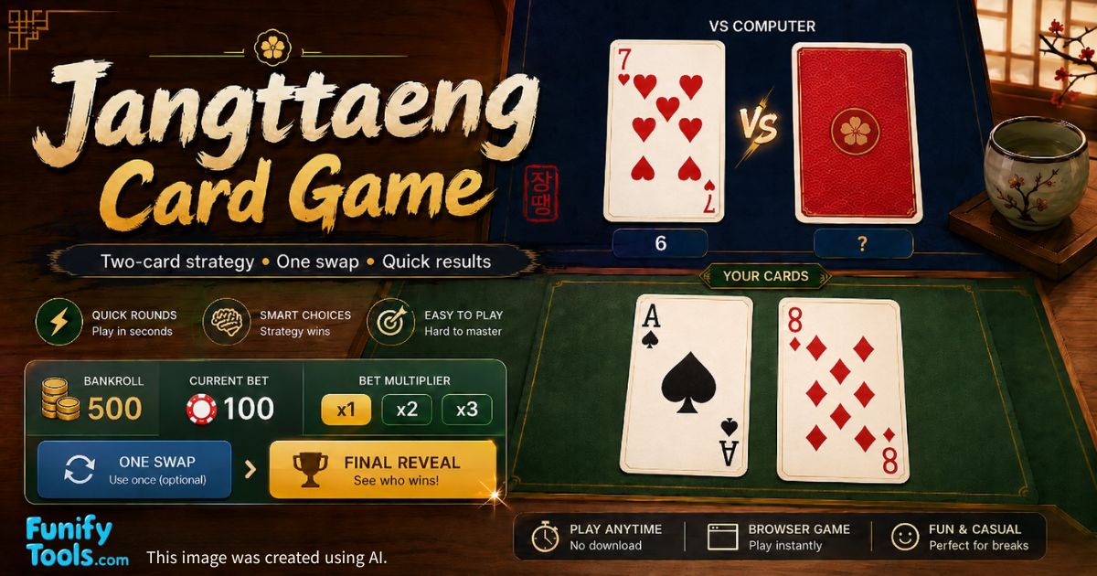Thumbnail image for the card game Jangttaeng.