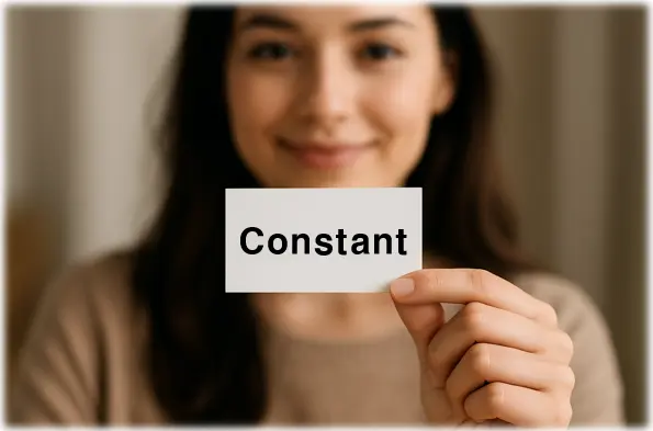 Illustration representing constants in programming