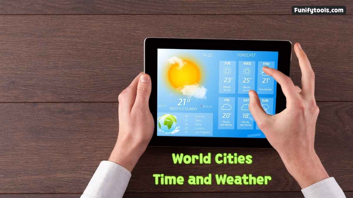 Online World Time and Weather widgets preview